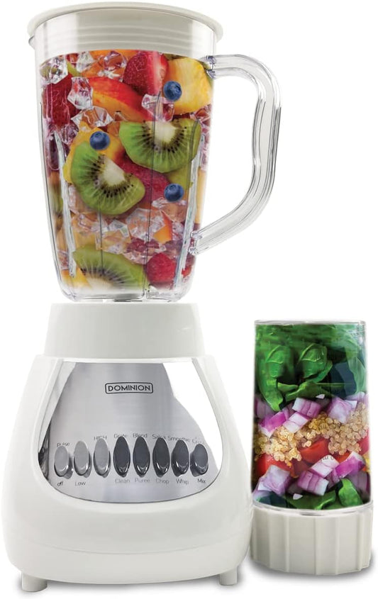 Dominion BlendMax Duo Countertop Blender for Smoothies and Shakes with Food Chopper for Nuts and more