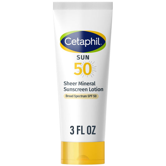 Cetaphil Sheer Mineral Sunscreen Lotion for Face & Body with Vitamin E - SPF 50 - Travel Size - 3 fl oz