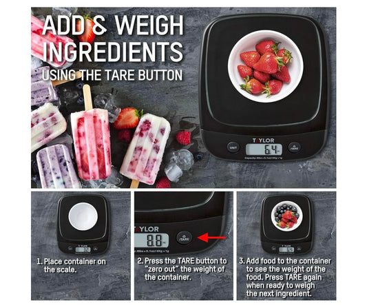 Taylor Digital Kitchen Scale Black