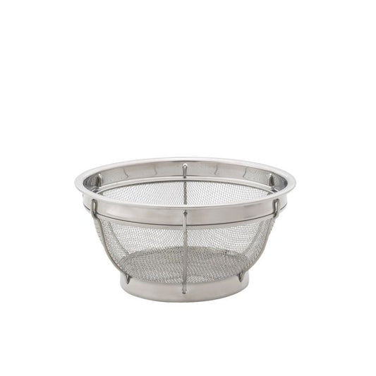 HIC Kitchen Reinforced Mesh Colander, Stainless Steel, 8in