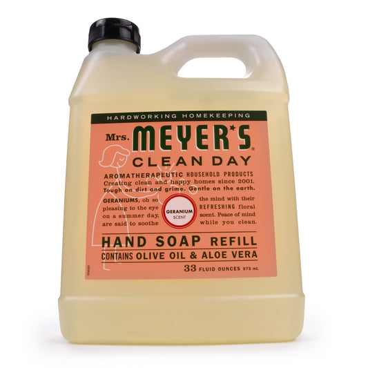 Mrs. Meyers hand soap refill geranium