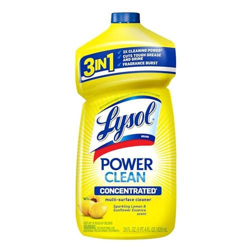 Lysol power, clean, multi surface cleaner, lemon scent