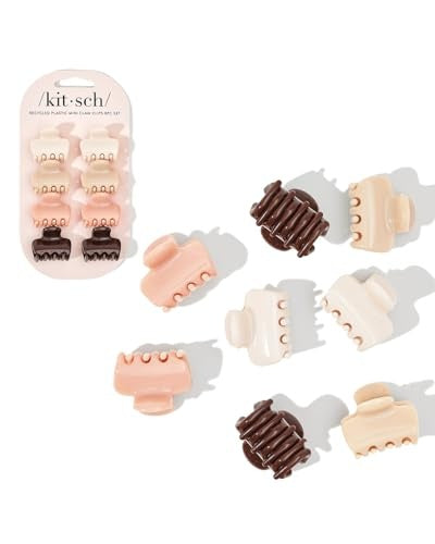 Recycled plastic claw clips eight pack