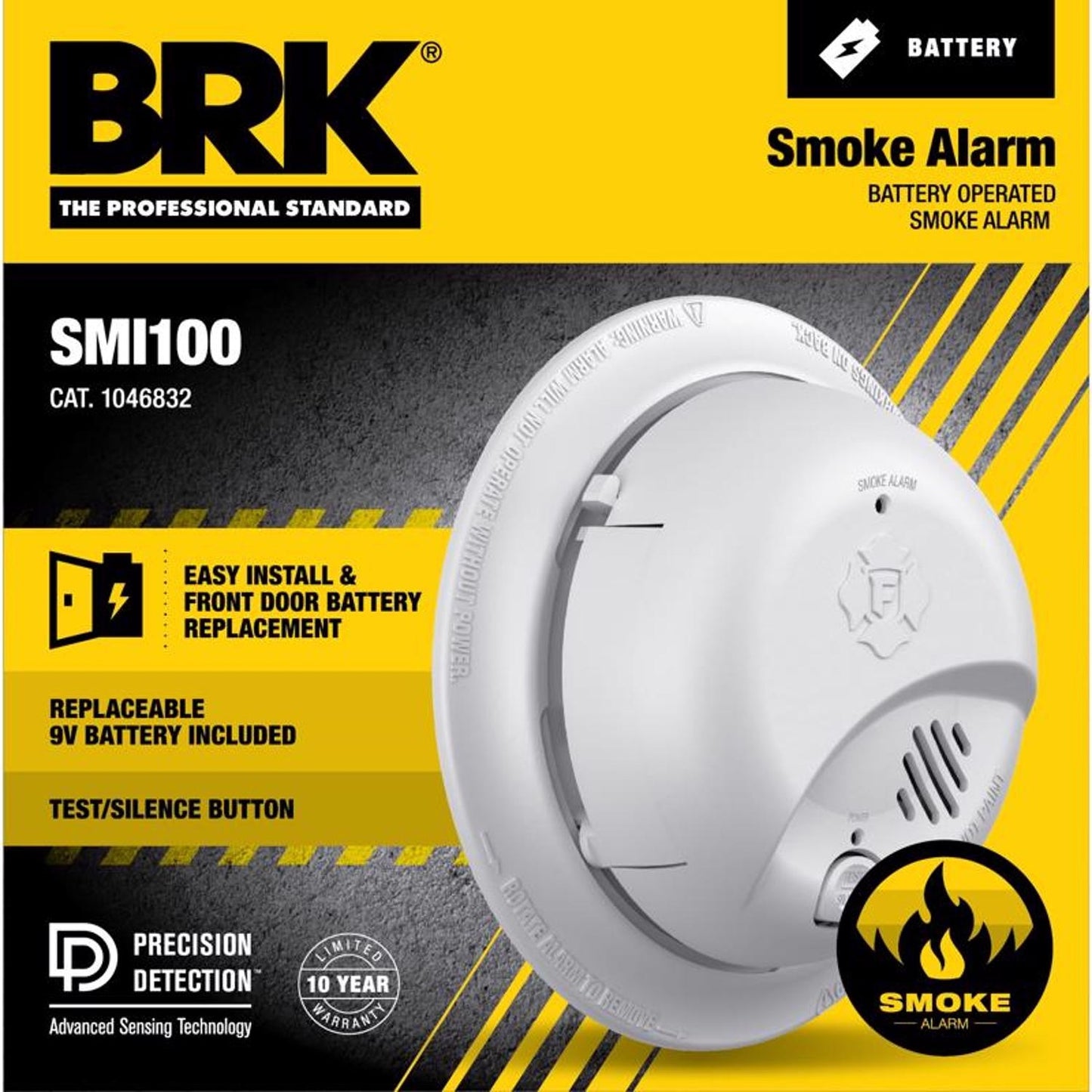 BRK smoke alarm battery powered