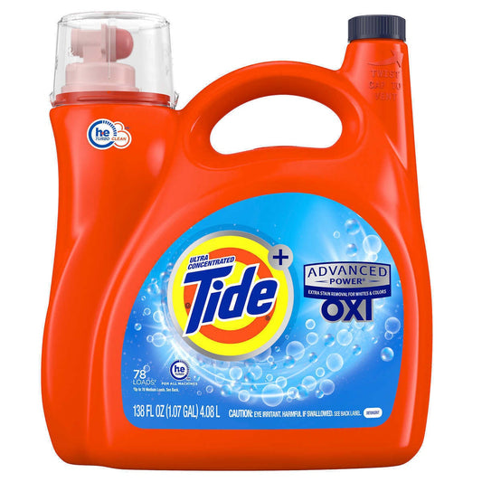 Tide liquid advanced with oxy 138 ounces