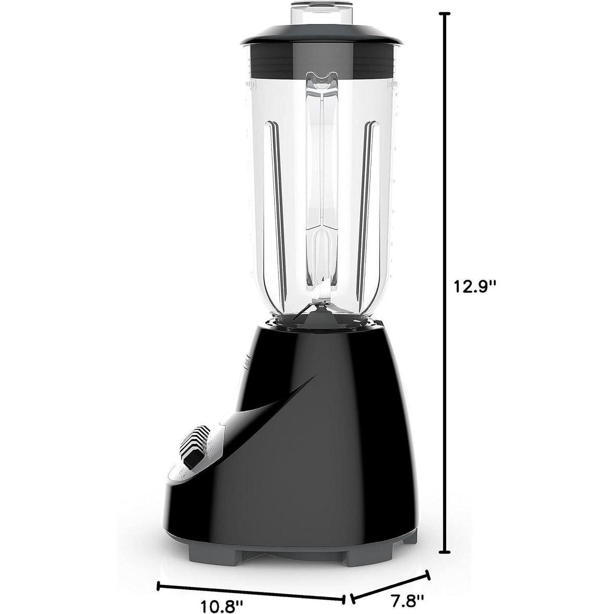 BLACK+DECKER 10-Speed Countertop Blender, BL2010BP, 6-Cup Plastic Jar, Dishwasher-Safe, Stainless Steel, Suction Feet