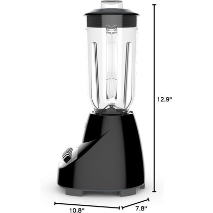 BLACK+DECKER 10-Speed Countertop Blender, BL2010BP, 6-Cup Plastic Jar, Dishwasher-Safe, Stainless Steel, Suction Feet