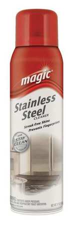 Magic, stainless steel cleaner and polish