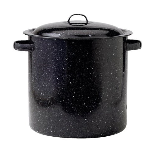 POT, ENAMEL-STOCK-BLACK 15qt