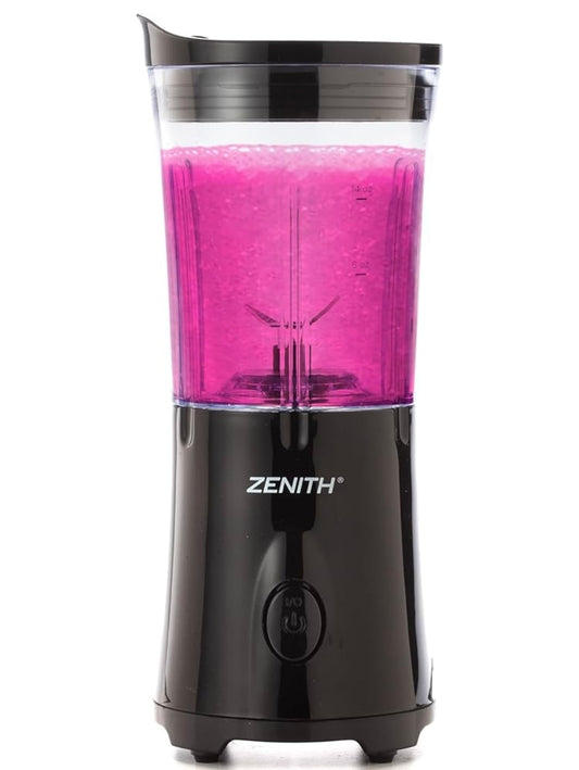 Zenith Portable Blender for Shakes and Smoothies with 14 Oz BPA Free Travel Cup and Lid, Durable Stainless Steel Blades for Powerful Blending Performance RED