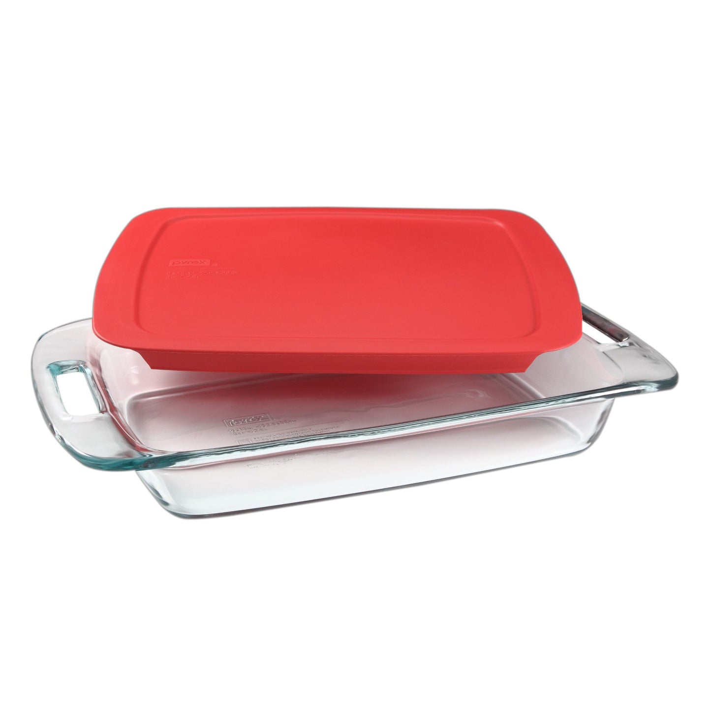 Pyrex Glass Easy Grab 3QT Red Cover