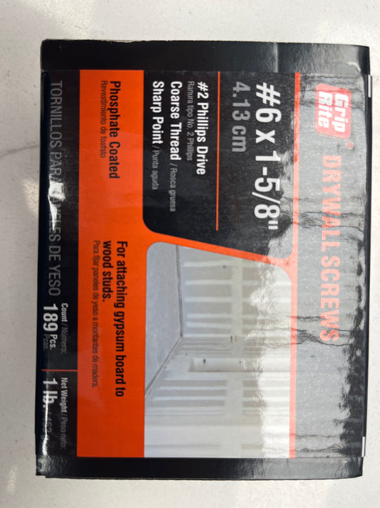 Drywall screws 1-5/8”