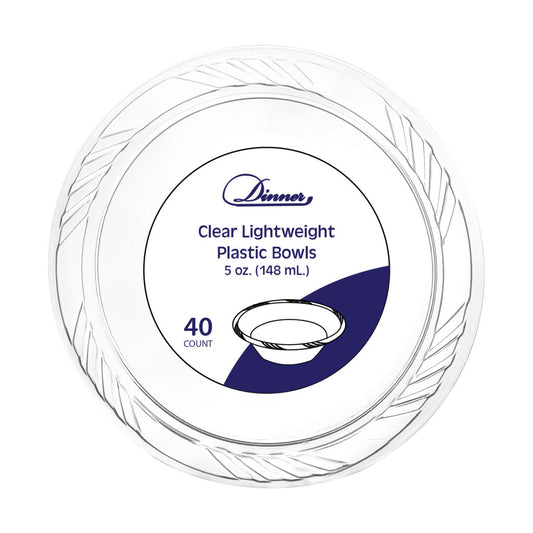 Dinner Collection Clear 5oz Bowls (40 Count)