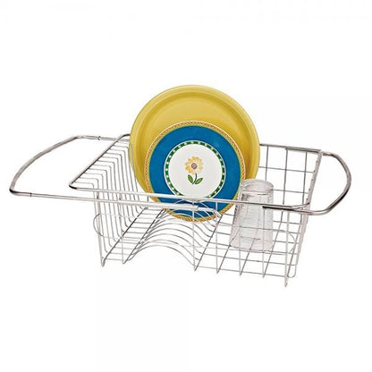 Adjustable over the sink dish, drainer stainless steel
