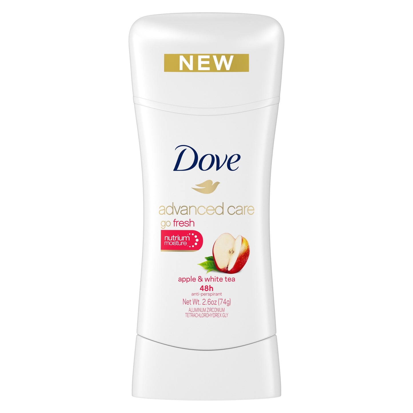 Dove deodorant, apple and tea