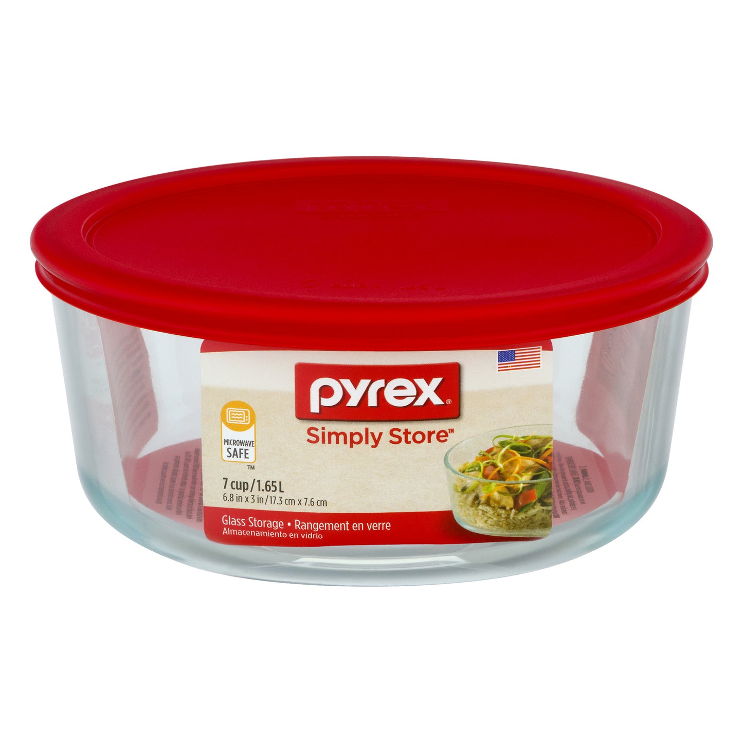Pyrex Simply Store 7cup Red cover