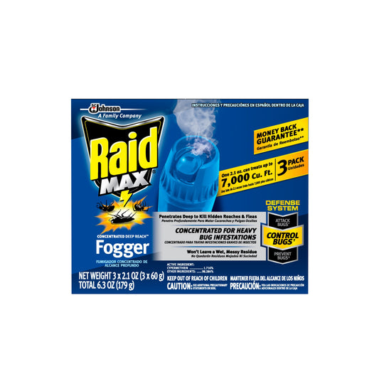 Raid Max Fogger 3Pk 2.1oz Each