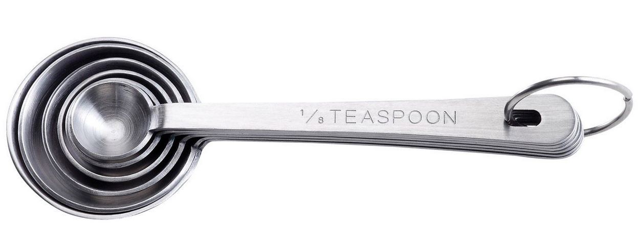 Measuring spoon set of six stainless steel