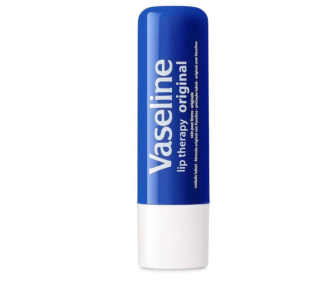 Vaseline Lip Therapy Care Original, Fast-Acting Nourishment, Ideal for Chapped, Dry, Cracked, or Damaged Lips, Lip Balm, 0.16 Ounce