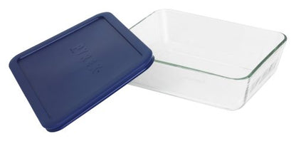 PYREX-RECT.BAKE DISH-BLUE COVR 6 cup