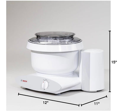 Bosch Universal Plus Stand Mixer 500 Watt, 6.5 Quarts with Wire Whips, Dough Hook & NutriMill Dough Hook Extender Bundle