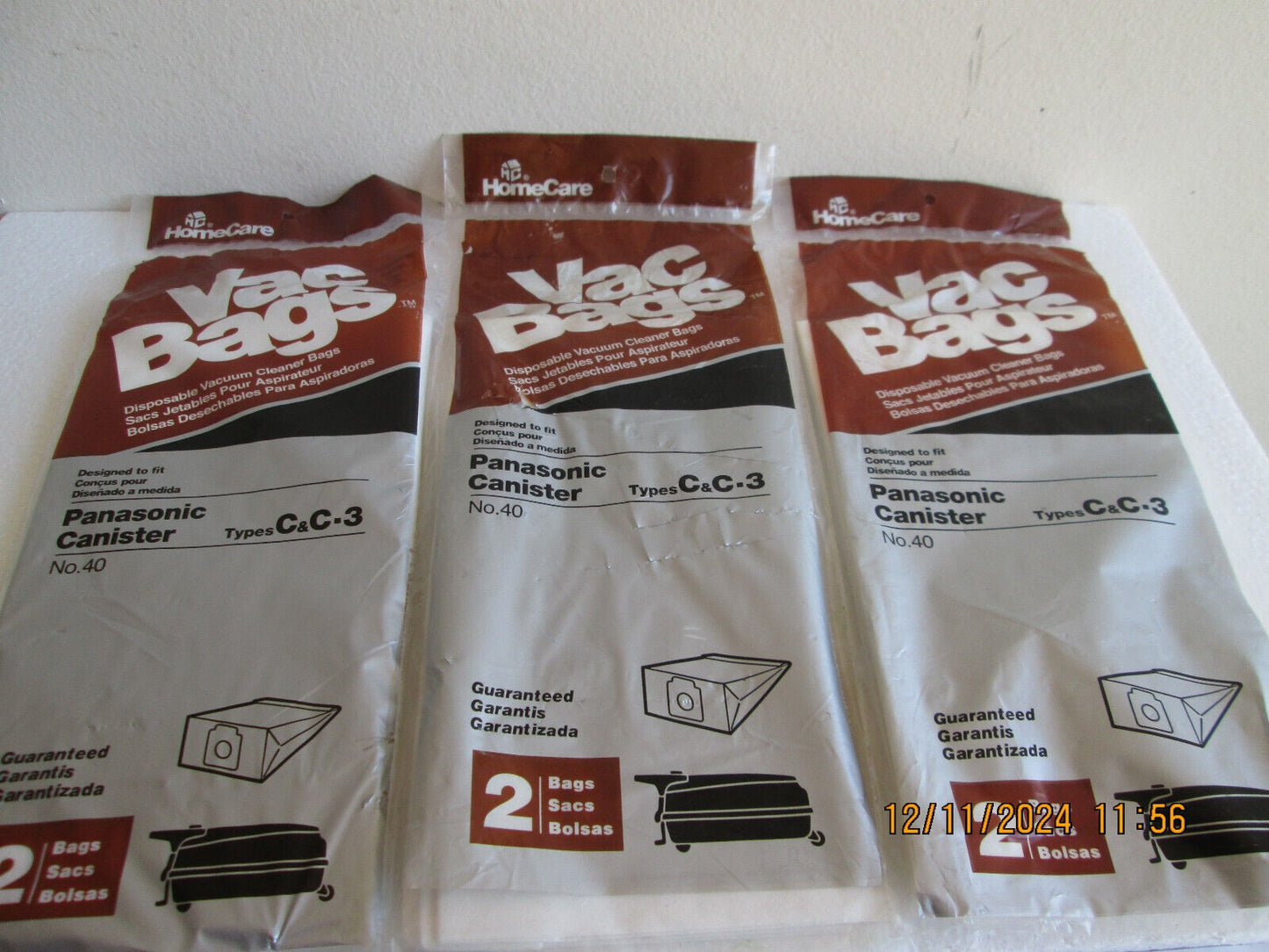 Vac Bags P/C #40 Type C&C-3