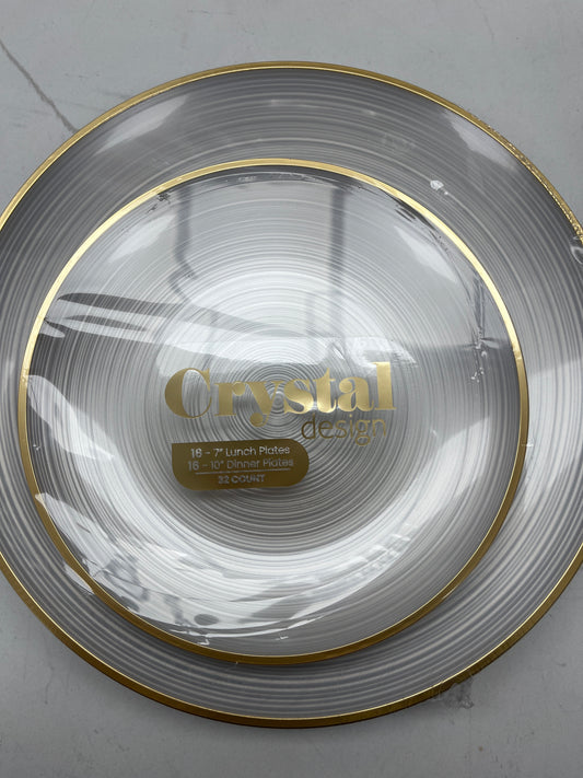 7 inch 10 inch plastic plate set