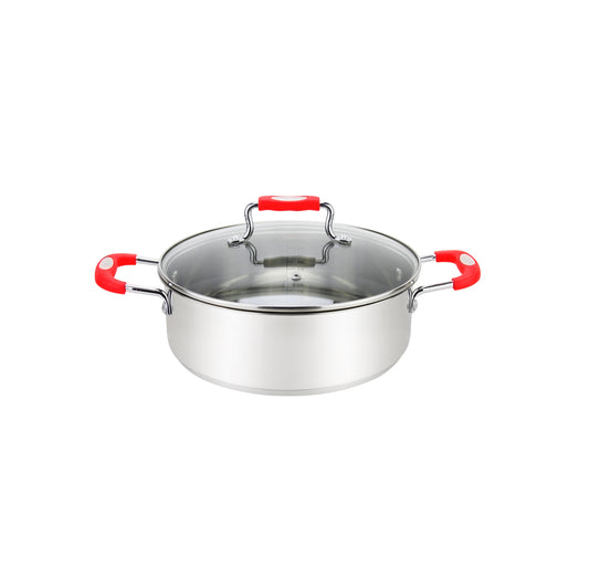 12.6QT LOW Casserole S.S BLK