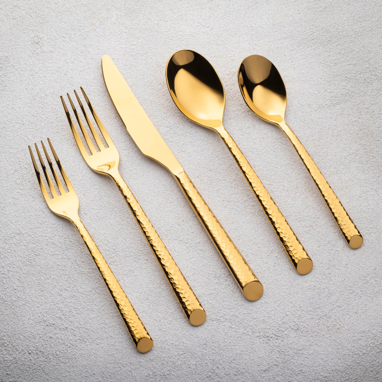 20 piece flatware, set dining collection gold