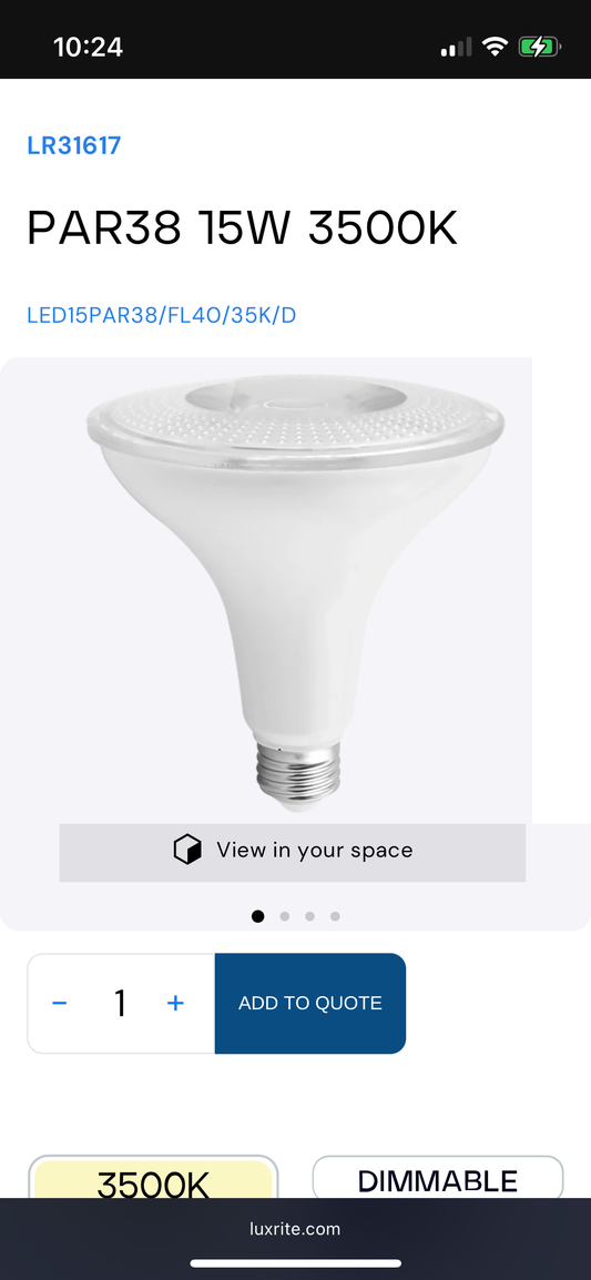 LR31617ï¿¼PAR 38 LED  bulb 35OOK