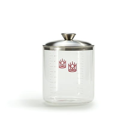 Glass sourdough crock