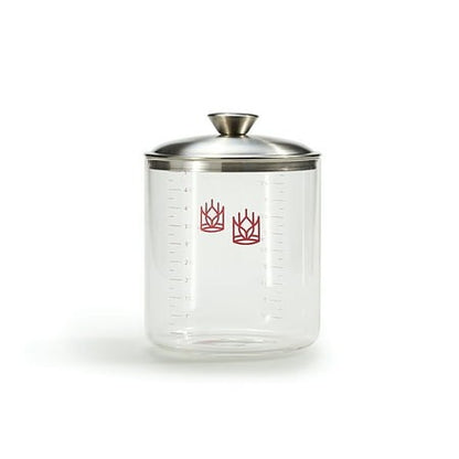 Glass sourdough crock