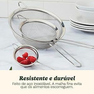 Cuisinart  Stainless Steel Mesh Strainers 3 count