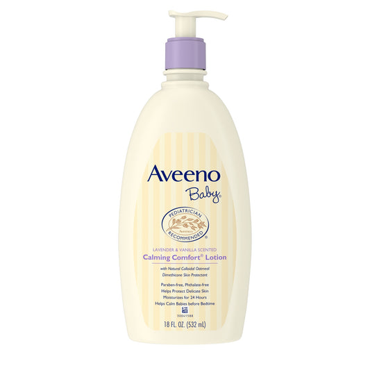 Aveeno baby lotion, calming comfort
