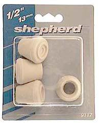 5/8" Rubber Legs Tips White
