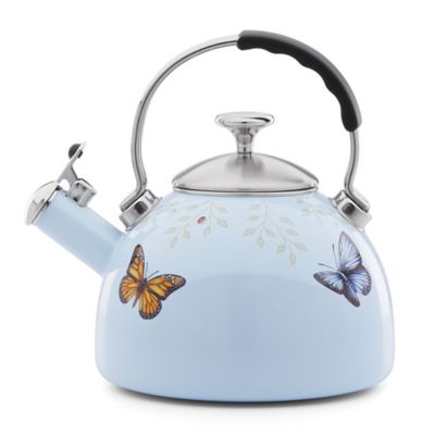 Tea kettle butterfly meadow