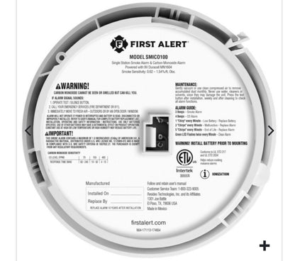 BRK DETECTOR-CARBON/SMOKE COMBO 9v BOXE