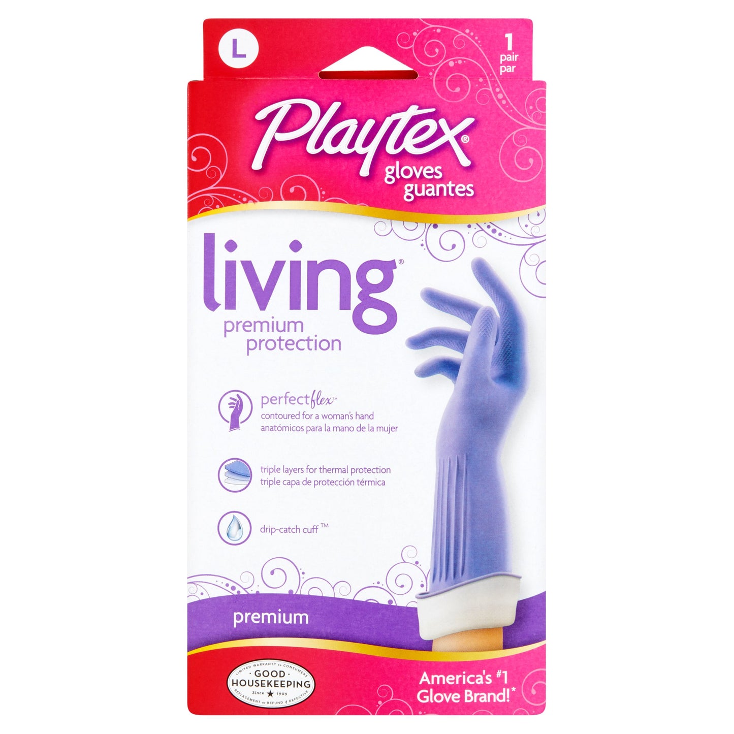 Playtex Gloves Large Pink