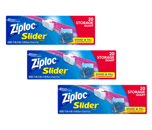Ziploc Slider Storage Qt 20