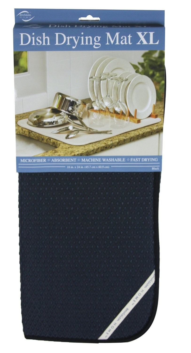 ENVISION DISH DRYING MAT XL, BLACK