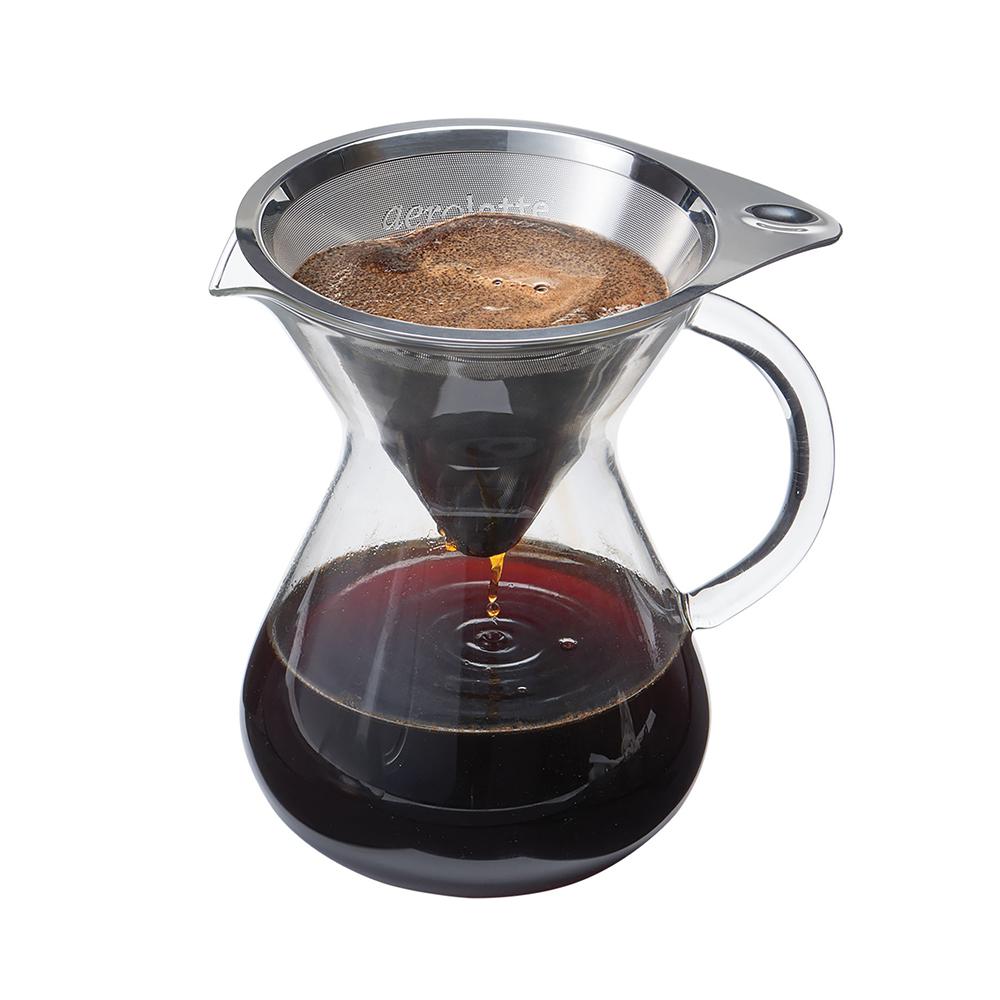 Drip coffee brew with micro filter