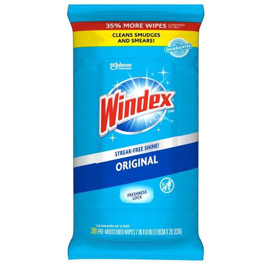 Windex Glass Wipes 38pc