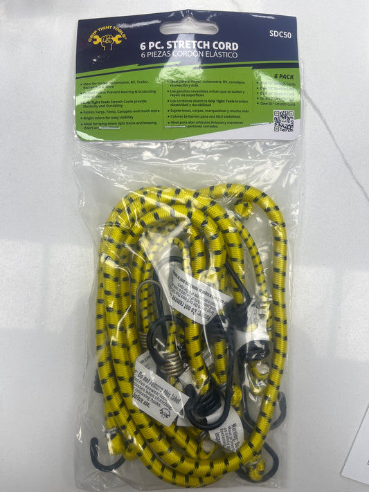 Six piece stretch cord