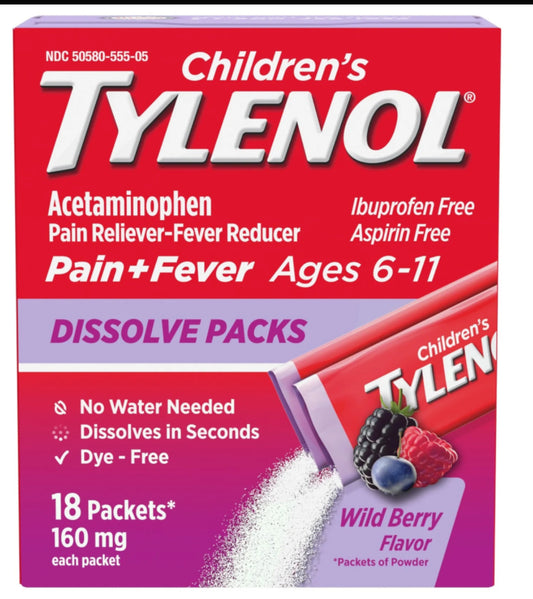 TYLENOL children’s 18 pack ￼