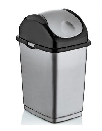 Gray & Blk Trash Can 37QT