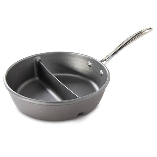 2-in-1 divided sauce pan nun stick