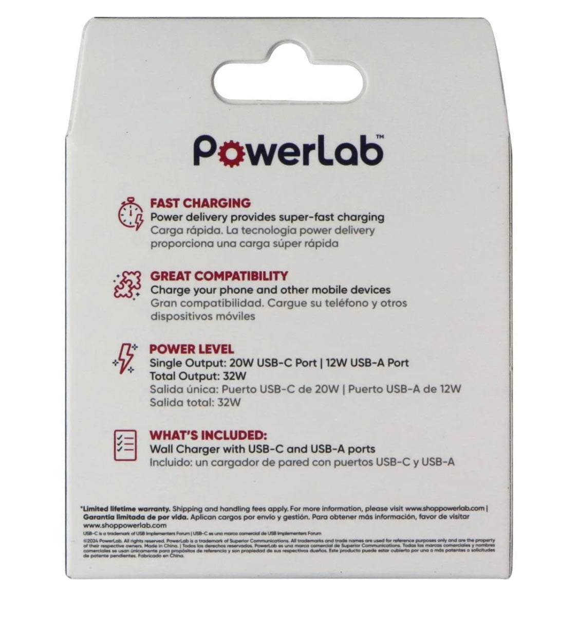 PowerLab Wall Charger USB—C Port