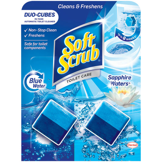 Soft, scrub toilet cleaner cubes
