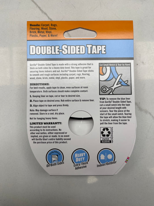 Gorilla double-sided tape blue heavy duty
