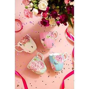 ROYAL ALBERT MIRANDA KERR FRIENDSHIP MUG, MIXED SET OF 4